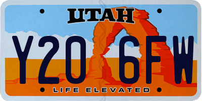 UT license plate Y206FW