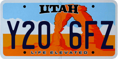 UT license plate Y206FZ
