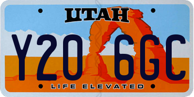 UT license plate Y206GC
