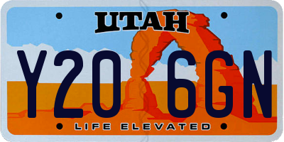 UT license plate Y206GN