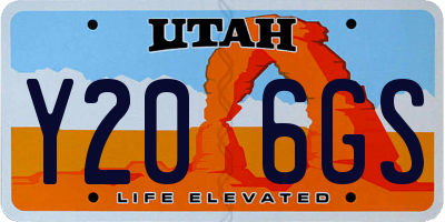 UT license plate Y206GS