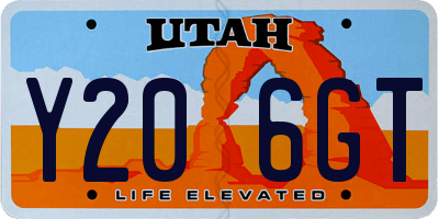 UT license plate Y206GT
