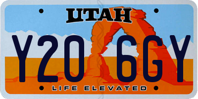 UT license plate Y206GY