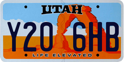 UT license plate Y206HB