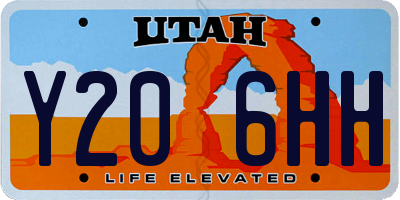 UT license plate Y206HH