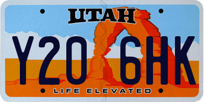 UT license plate Y206HK