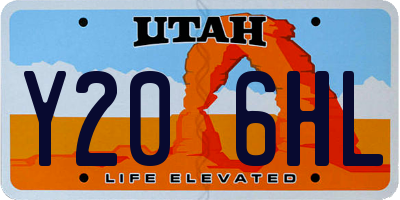 UT license plate Y206HL
