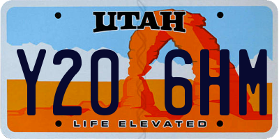 UT license plate Y206HM