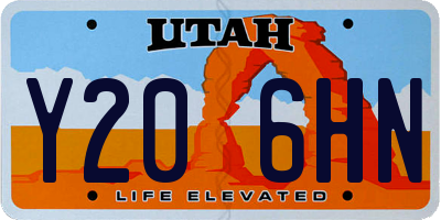 UT license plate Y206HN