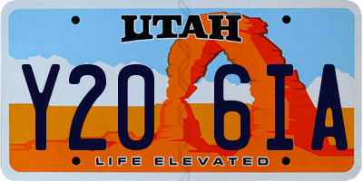 UT license plate Y206IA