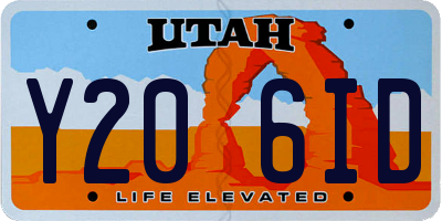 UT license plate Y206ID
