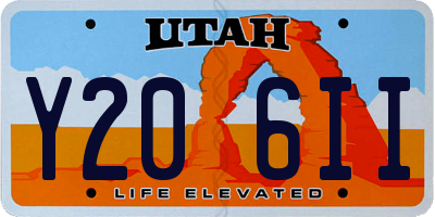 UT license plate Y206II