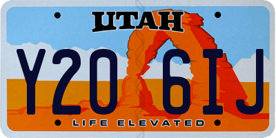 UT license plate Y206IJ