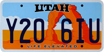 UT license plate Y206IU