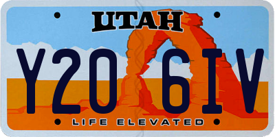 UT license plate Y206IV