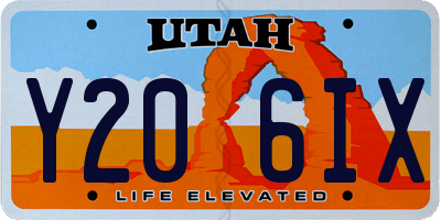 UT license plate Y206IX