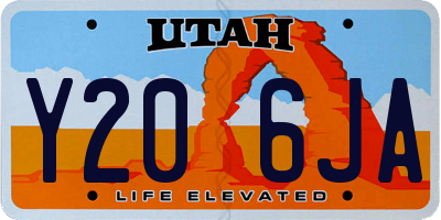 UT license plate Y206JA
