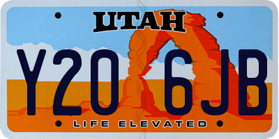 UT license plate Y206JB