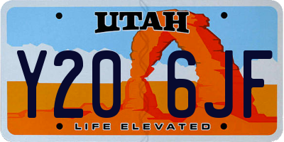 UT license plate Y206JF