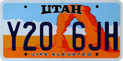 UT license plate Y206JH