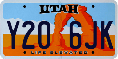 UT license plate Y206JK