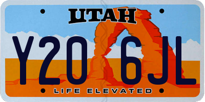 UT license plate Y206JL
