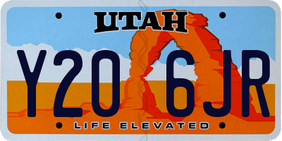 UT license plate Y206JR