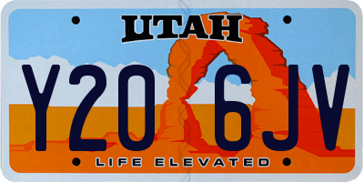UT license plate Y206JV