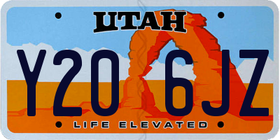 UT license plate Y206JZ