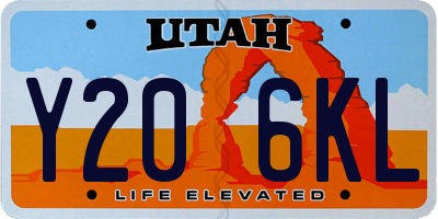 UT license plate Y206KL