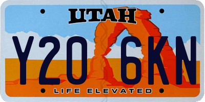 UT license plate Y206KN