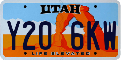 UT license plate Y206KW