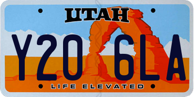 UT license plate Y206LA