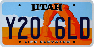 UT license plate Y206LD