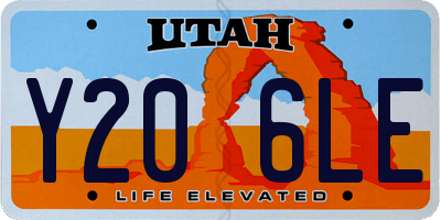UT license plate Y206LE