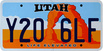 UT license plate Y206LF