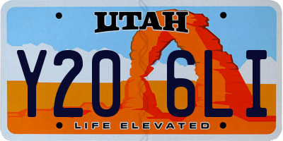 UT license plate Y206LI
