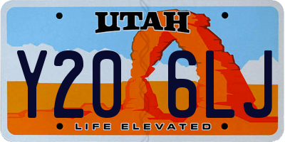 UT license plate Y206LJ