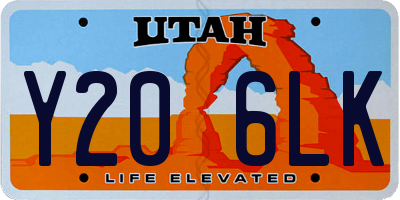 UT license plate Y206LK