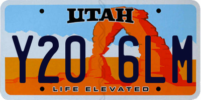 UT license plate Y206LM