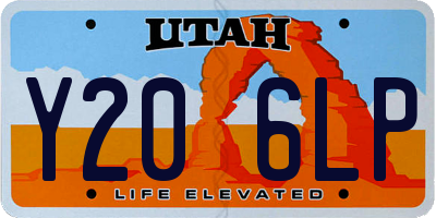 UT license plate Y206LP