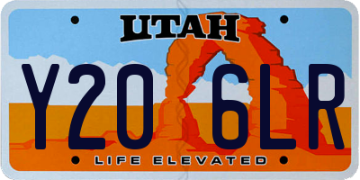 UT license plate Y206LR
