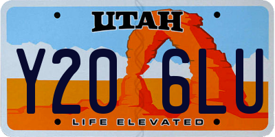 UT license plate Y206LU