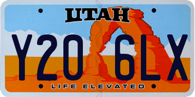UT license plate Y206LX