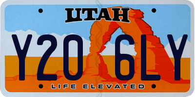 UT license plate Y206LY