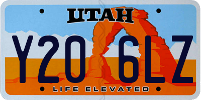 UT license plate Y206LZ