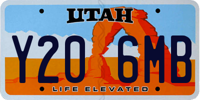 UT license plate Y206MB