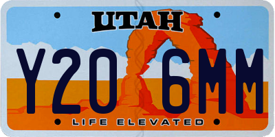 UT license plate Y206MM
