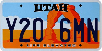 UT license plate Y206MN