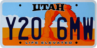 UT license plate Y206MW